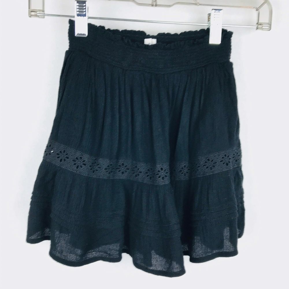 Gap Kids Black Boho Chic Maxi Skirt